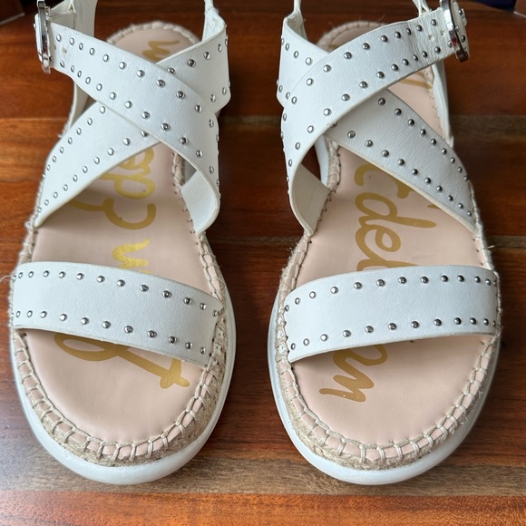 Sam Edelman Bright White Janette Criss-Cross Sandals - Picture 10 of 13